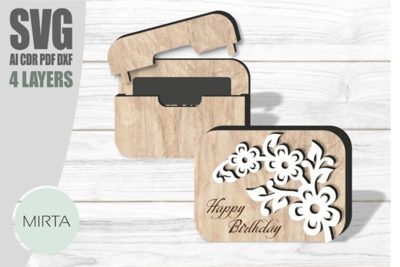 Download Floral Gift Card Holder Svg, Laser - Holder Collection