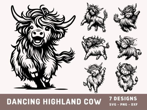 Download Dancing Highland Cow Svg Bundle, Cow PNG - Cow svg bundle Collection
